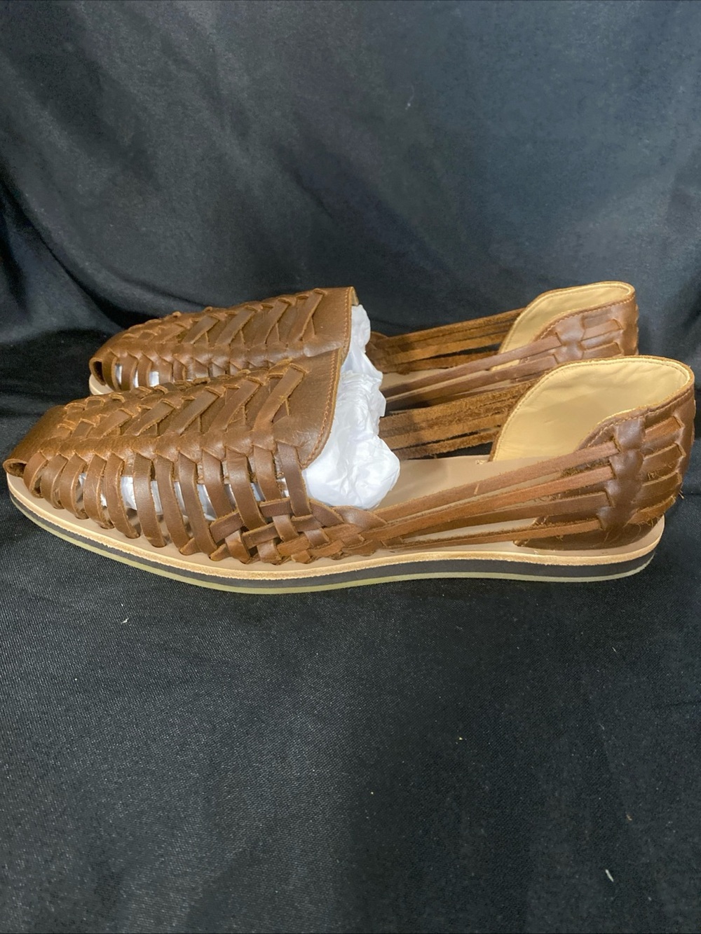 Nisolo Brown Woven Huarache Flats
